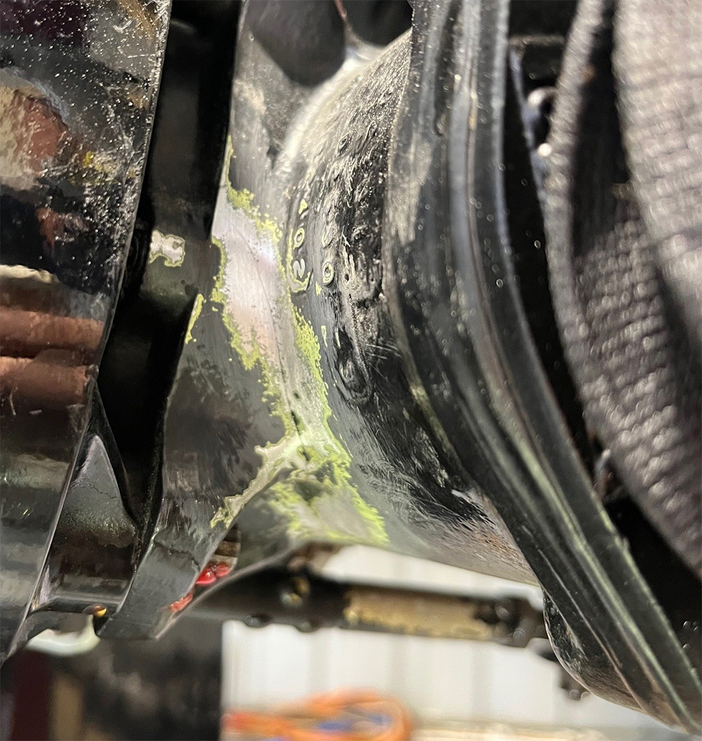 Figure 2 – Crack with paint removed. 