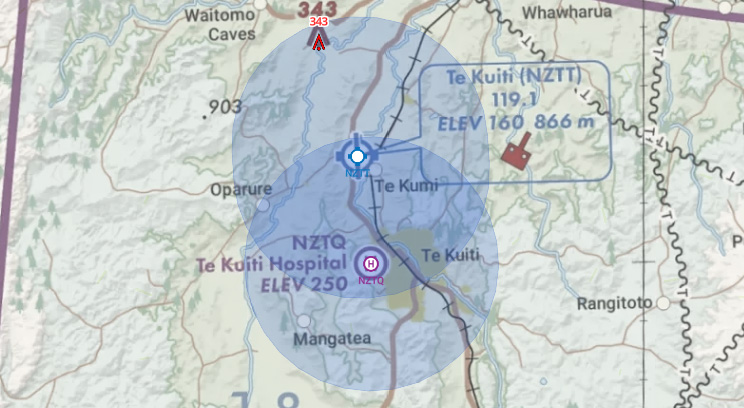 Te Kuiti Aerodrome and Te Kuiti Hospital 