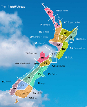 The 17 AAW areas