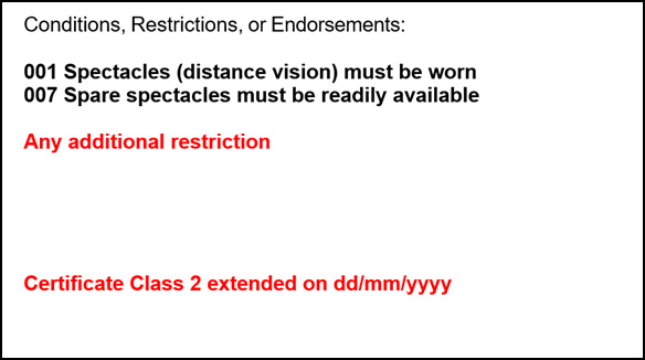 Extended medical certificate example