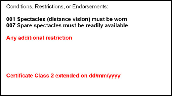Extended medical certificate example