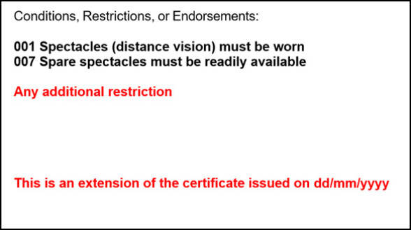 Extended medical certificate example