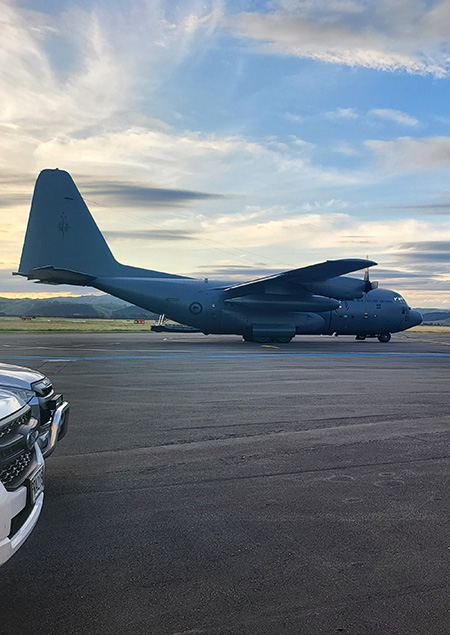 Hercules on runway