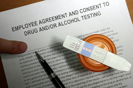 Test results and consent form