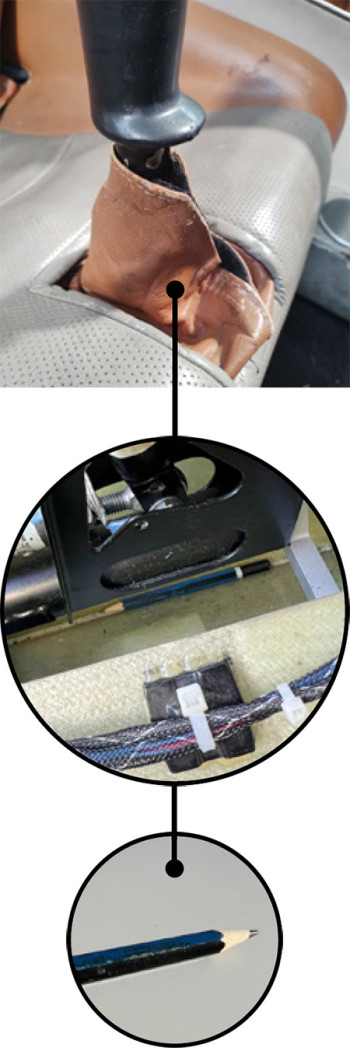 Montage illustrating the dangerous pencil.