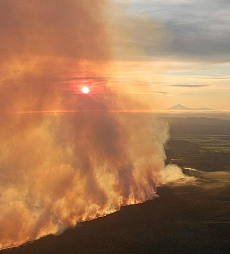 Wildfire from above.