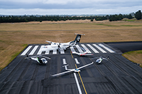 Aerial shot of aircraft